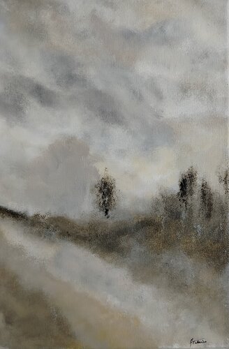Soglia del Silenzio I – Earth Tone Abstract Painting – Fine Art Original [Double Curator's Pick] von Manuela Talarico, Malerei kaufen auf Singulart