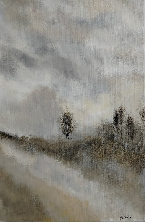 Soglia del Silenzio I – Earth Tone Abstract Painting – Fine Art Original [Double Curator's Pick] Manuela Talarico
