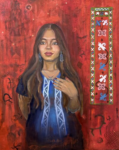 "Kazakh girl" von Bagzhan Alikhanov, Malerei kaufen auf Singulart