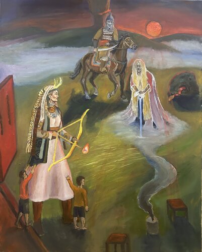 "Mother of the Steppe" von Bagzhan Alikhanov, Malerei kaufen auf Singulart