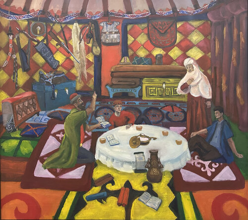 "family memory" von Bagzhan Alikhanov, Malerei kaufen auf Singulart