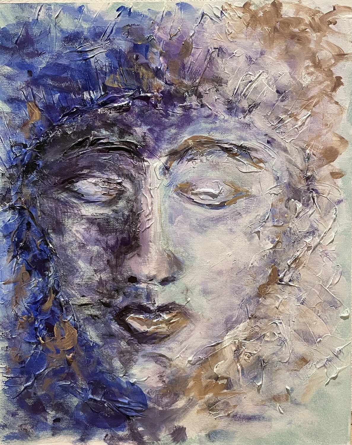 Faces no.8 Anja Küttel Original painting for sale