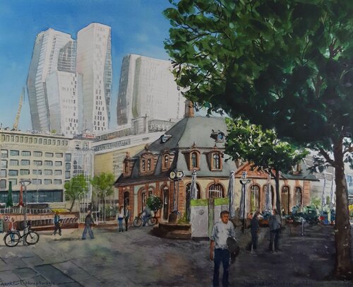 Frankfurt am Main - Hauptwache von Manfred Köhler, Malerei kaufen auf Singulart