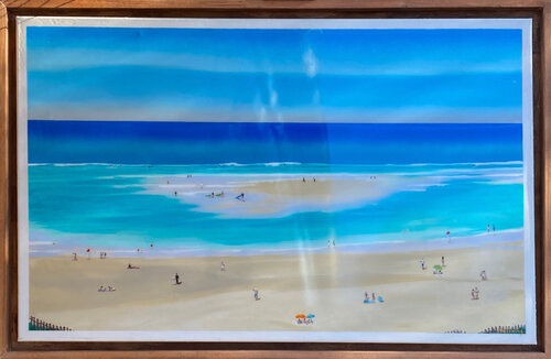 Biscarrosse Plage - marée basse di Franck Kottewicz, Pittura in vendita su Singulart