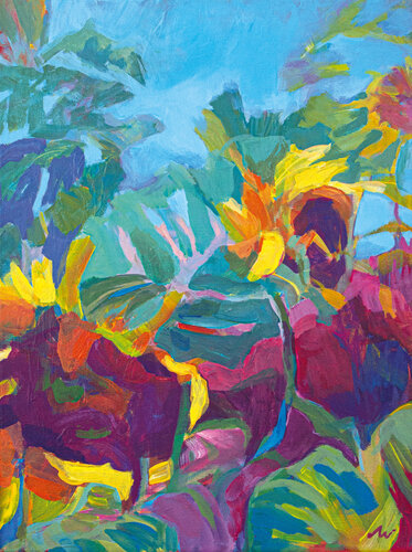 Girasol de Michaela Schmid, Pintura a la venta en Singulart