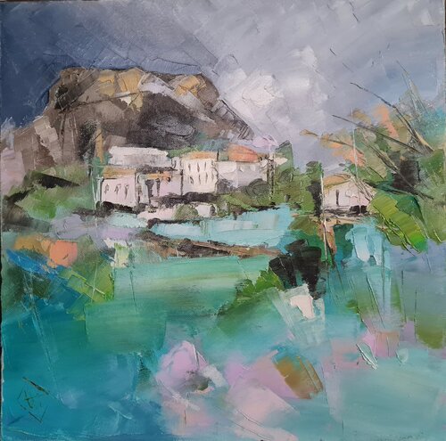 Sous le ciel d'ardoise by Clarisse Daurat, Painting for Sale on Singulart