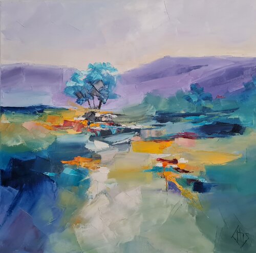 L'arbre nous montre le chemin by Clarisse Daurat, Painting for Sale on Singulart