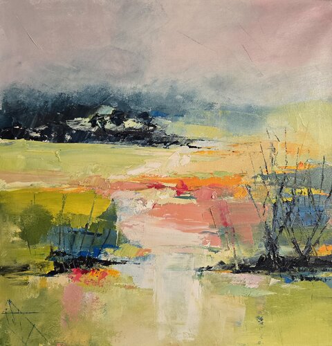 Paysage rêvé von Clarisse Daurat, Malerei kaufen auf Singulart