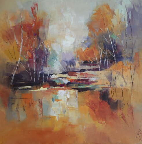 De l'eau nait la flamme... de Clarisse Daurat, Pintura a la venta en Singulart