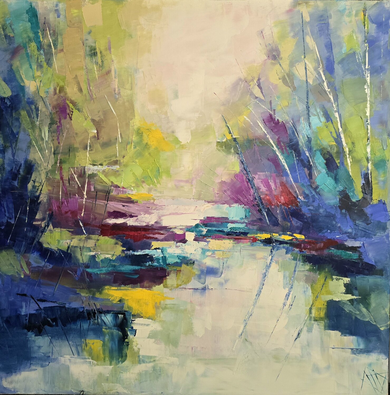 Entre regard et silence Clarisse Daurat Pintura original en venta