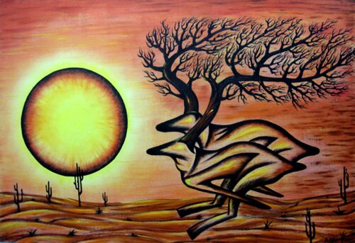 Still a  life even with hard past , keep forward . by SAM AYAD, Painting for Sale on Singulart