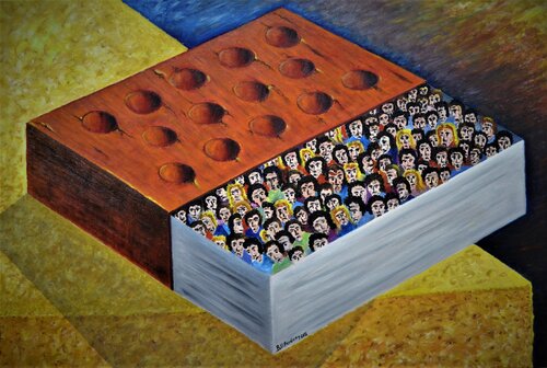 Civilizations building by SAM AYAD, Painting for Sale on Singulart