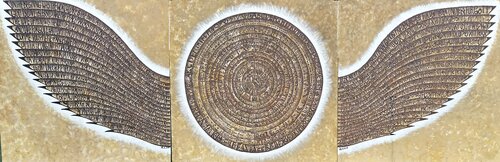 The language - On 3 Huge wood panels by SAM AYAD, Painting for Sale on Singulart