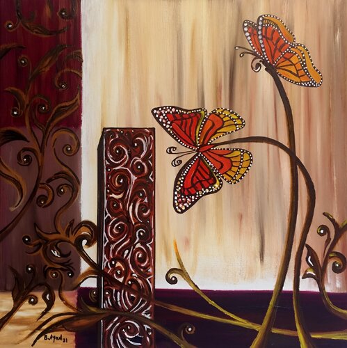 Butterfly s van SAM AYAD, Schilderij te koop op Singulart