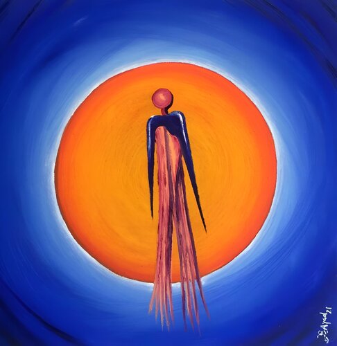 The man sun van SAM AYAD, Schilderij te koop op Singulart