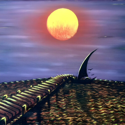 Sun to hope sea par SAM AYAD, Peinture en vente sur Singulart