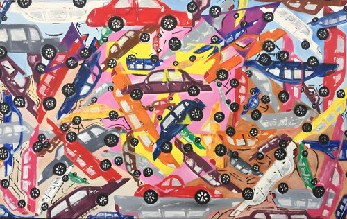 World of cars di SAM AYAD, Pittura in vendita su Singulart