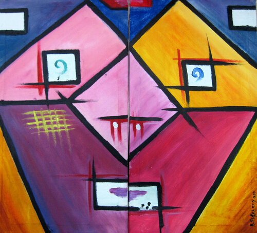 Face on 2 paces di SAM AYAD, Pittura in vendita su Singulart