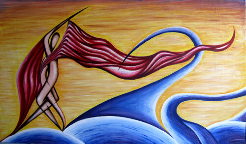 Dance with the wind van SAM AYAD, Schilderij te koop op Singulart