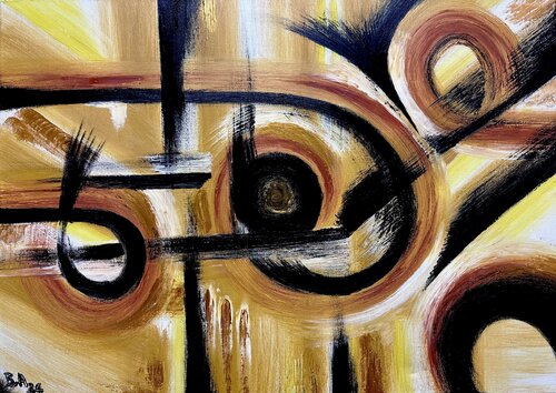 Golden sun set van SAM AYAD, Schilderij te koop op Singulart