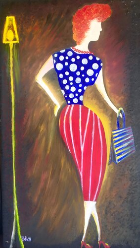 Woman in life of joy van SAM AYAD, Schilderij te koop op Singulart