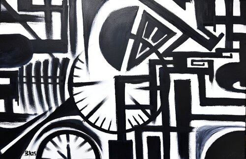 Time in black life di SAM AYAD, Pittura in vendita su Singulart