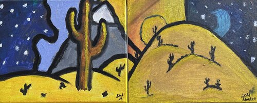 Desert valley von SAM AYAD, Malerei kaufen auf Singulart