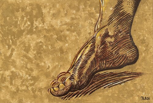 New look feet from Micheal Anglo sketch di SAM AYAD, Pittura in vendita su Singulart