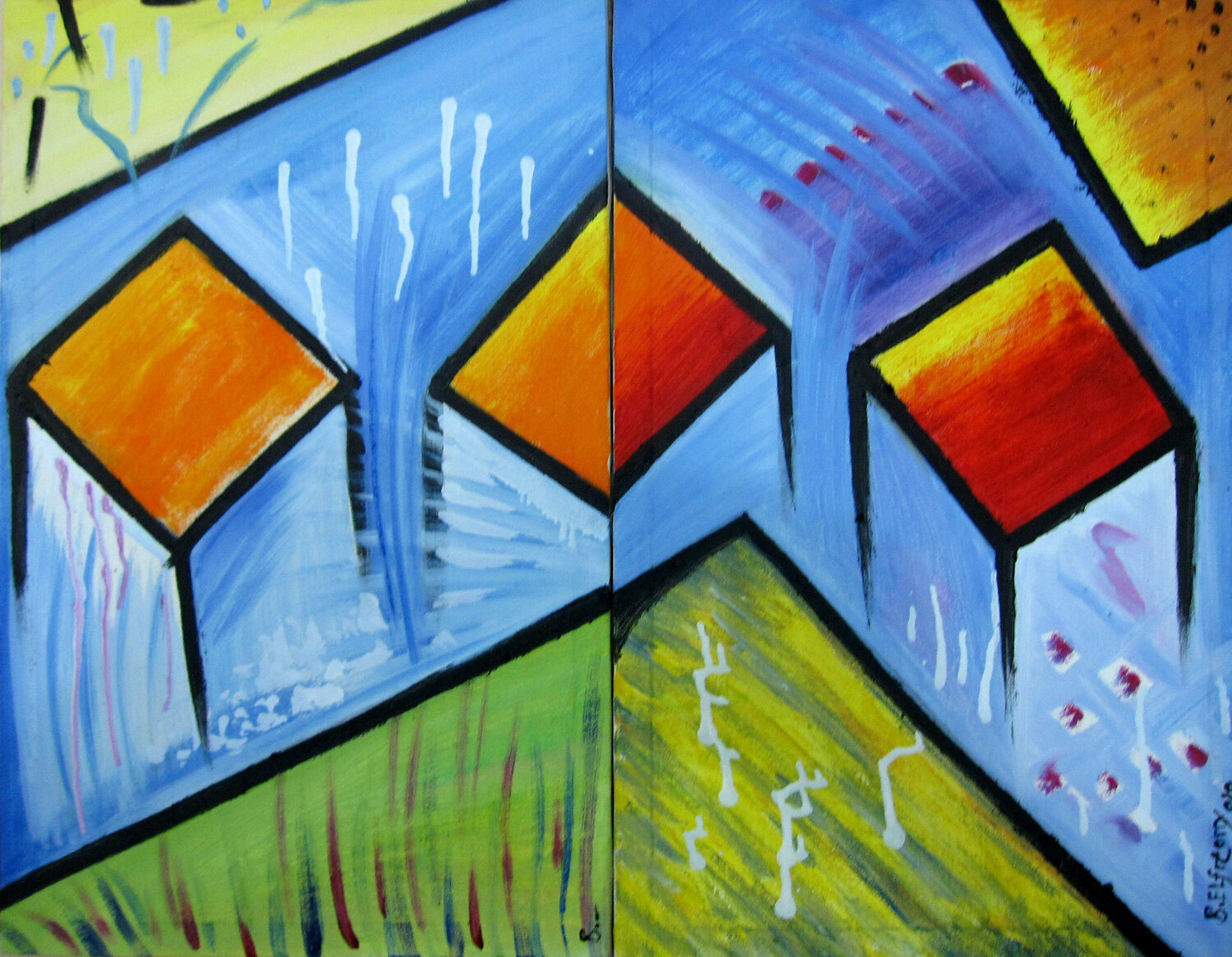 3 Squares -2 PCS PANELS SAM AYAD