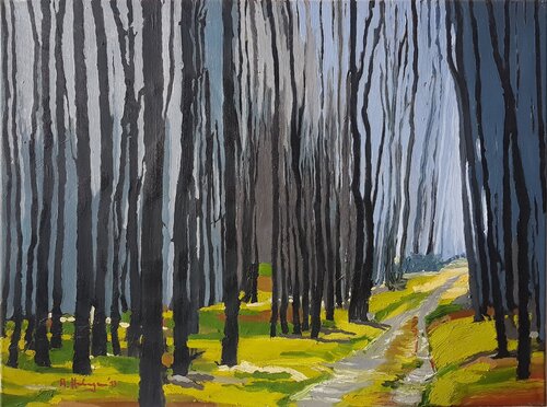 Fichtendickicht par Andreas Hornbogen, Peinture en vente sur Singulart
