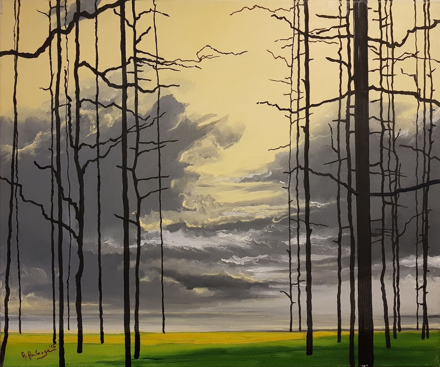 Stille Wächter Andreas Hornbogen Pintura original en venta