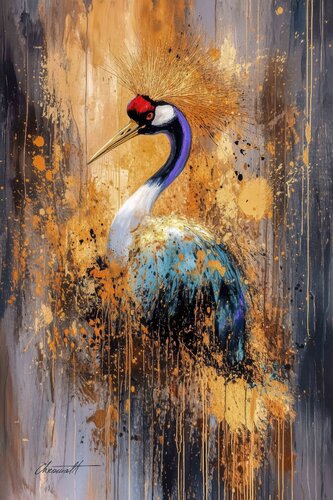 Flameplume - Crane / Gallery Acrylic Display van Chromat Arcanov, Afdruk te koop op Singulart