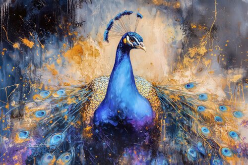 Imperial Sapphire - Peacock / Gallery Acrylic Display von Chromat Arcanov, Druck kaufen auf Singulart