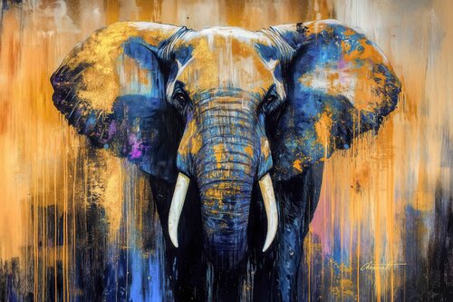 Pillar of Power - Elephant / Gallery Acrylic Display by Chromat Arcanov, Print for Sale on Singulart