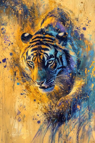 Primal Instinct - Tiger / Gallery Acrylic Display by Chromat Arcanov, Print for Sale on Singulart