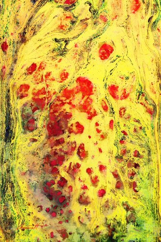Melting Sun / Gallery Acrylic Display van Chromat Arcanov, Afdruk te koop op Singulart