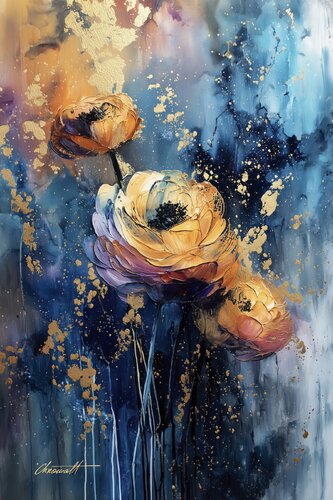 Brilliant Ranunculus / Gallery Acrylic Display by Chromat Arcanov, Print for Sale on Singulart