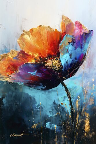 Emberglow Poppy / Gallery Acrylic Display von Chromat Arcanov, Druck kaufen auf Singulart