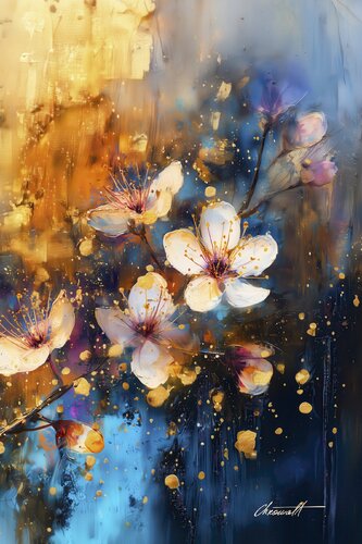Ethereal Cherry Blossom / Gallery Acrylic Display van Chromat Arcanov, Afdruk te koop op Singulart