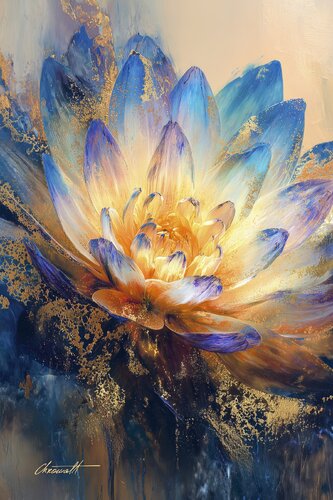 Incarnate Dahlia / Gallery Acrylic Display par Chromat Arcanov, Édition en vente sur Singulart