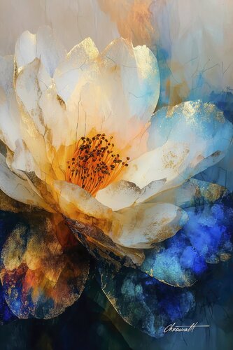 Opaline Camellia / Gallery Acrylic Display by Chromat Arcanov, Print for Sale on Singulart