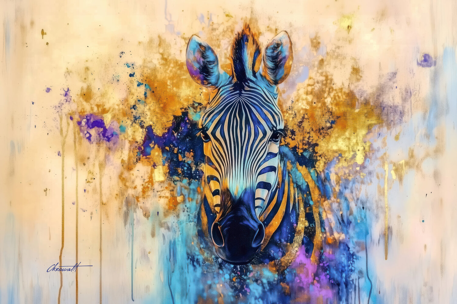 Prism Shroud - Zebra / Gallery Acrylic Display Chromat Arcanov
