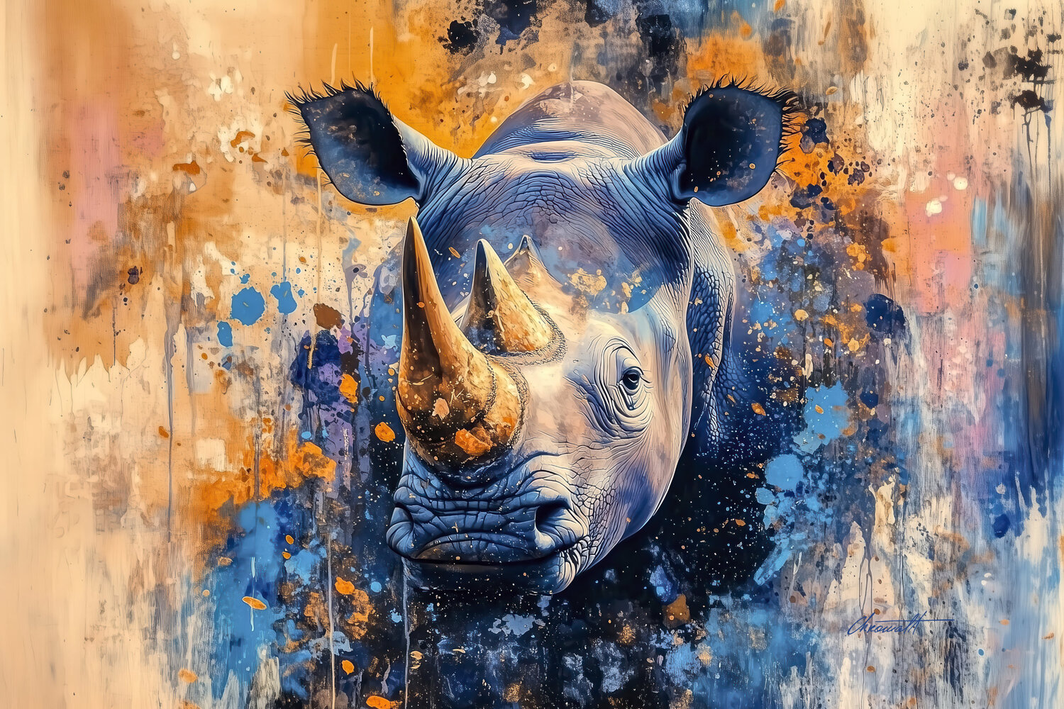 Iron Resolve - Rhino / Gallery Acrylic Display Chromat Arcanov