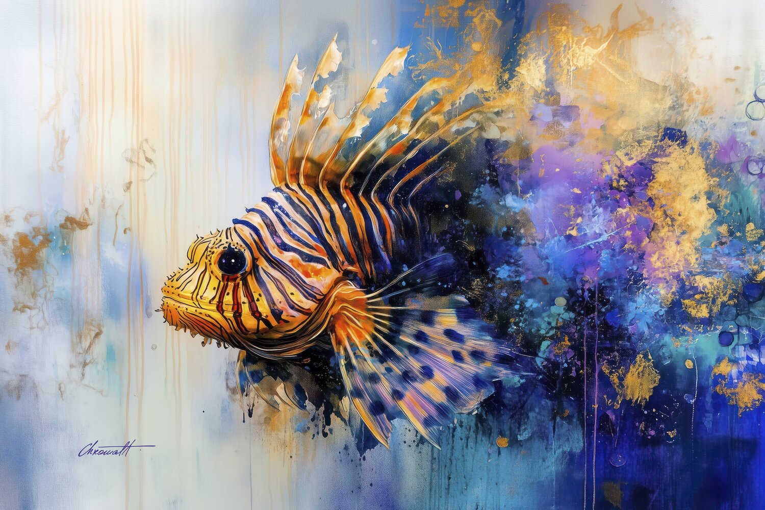 Veil of Currents - Lionfish / Gallery Acrylic Display Chromat Arcanov Druck zu verkaufen