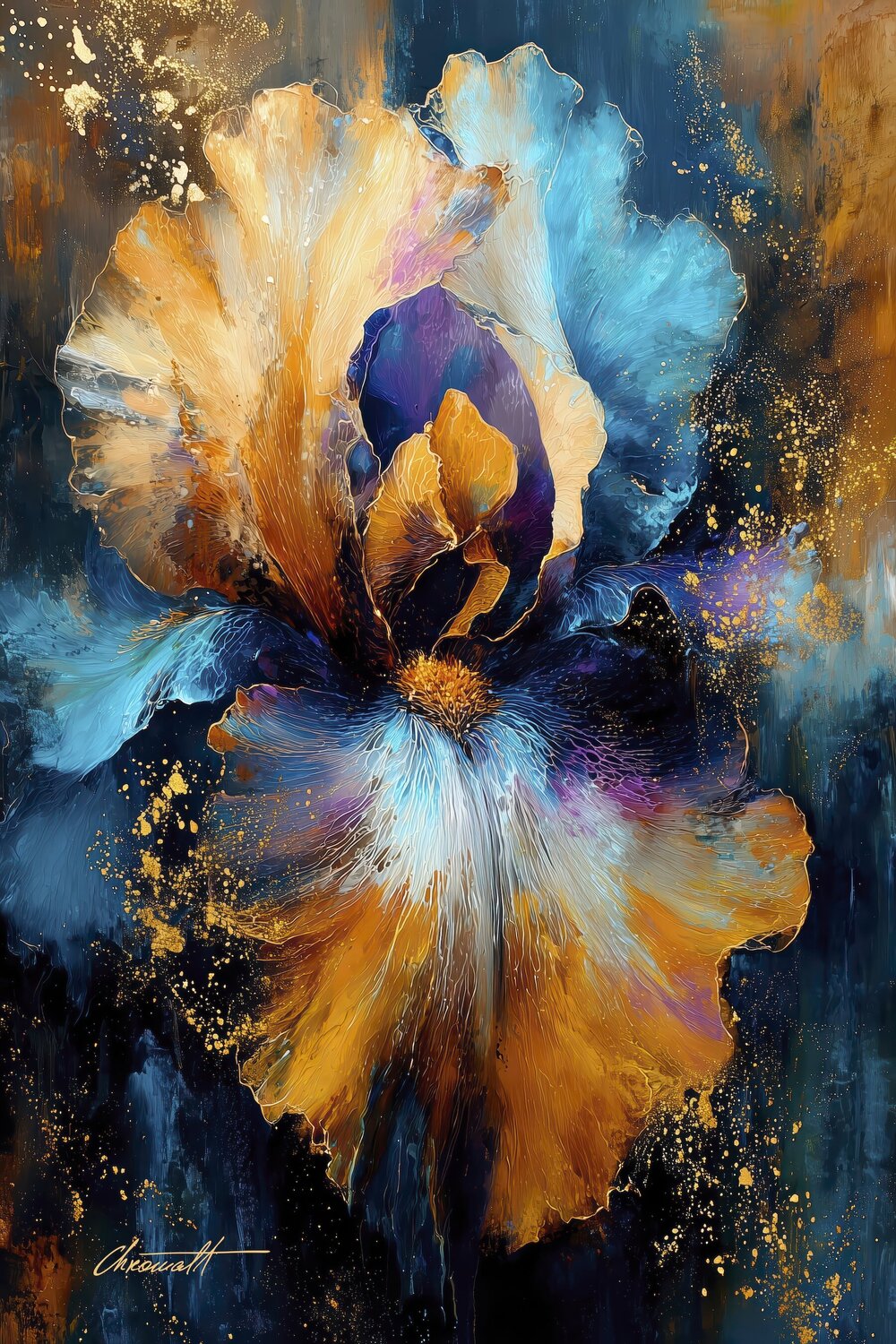 Deep Iris / Gallery Acrylic Display Chromat Arcanov Print for sale