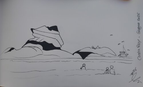 Costa rey in Sardegna von Maura Ullu, Zeichnungen kaufen auf Singulart