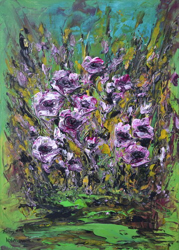 FLOWERS BY THE RIVER by Thierry Vobmann, Painting for Sale on Singulart