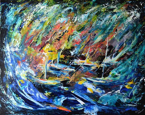 STORM ON THE BAY by Thierry Vobmann, Painting for Sale on Singulart
