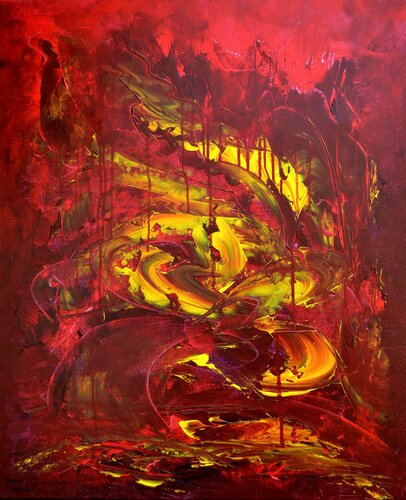 THE GOLDEN RIVER 2 by Thierry Vobmann, Painting for Sale on Singulart