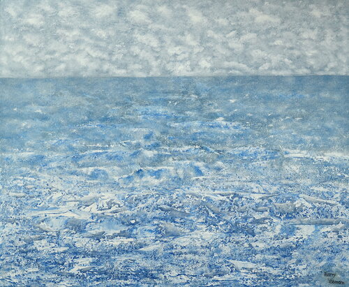 BLUE MAJESTY. The greatness of the ocean. by Thierry Vobmann, Painting for Sale on Singulart